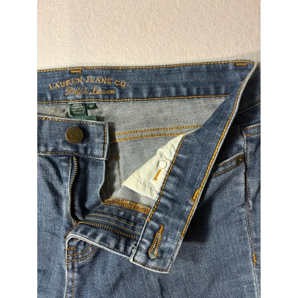 Lauren Ralph Lauren Classic Straight Leg Jeans Blue Medium Wash Denim 6P Petite